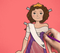 Rainha de Colorir: brincadeira incentiva criatividade ao personalizar boneca da Rainha da Festa da Uva