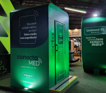 Unimed Nordeste-RS apresenta cabine de telemedicina na Mercopar em parceria com a Marcopolo.