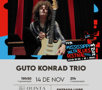 Quinta São Luiz apresenta clássicos do blues elétrico na noite desta terça-feira com Guto Konrad Trio